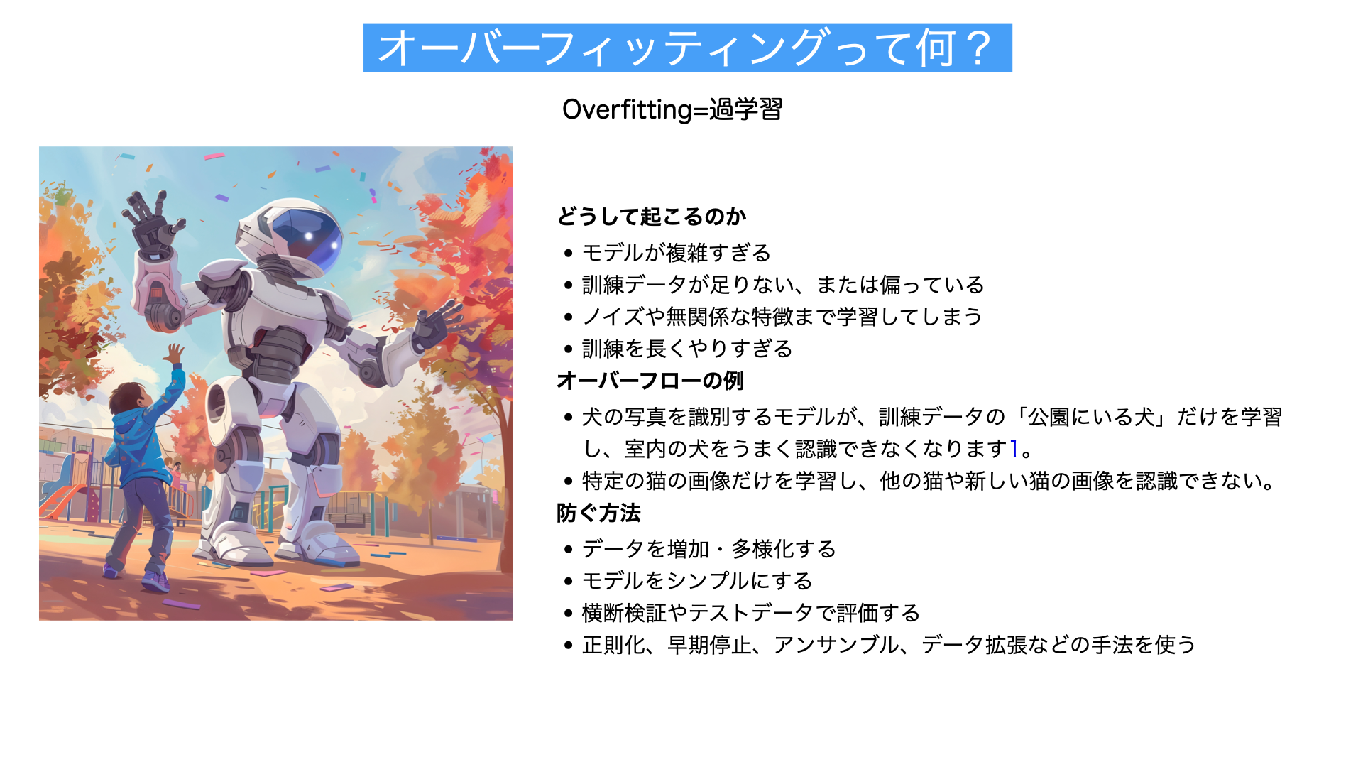 オーバーフィッティング解説図
